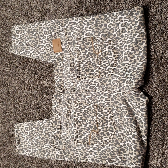 AMERICAN EAGLE Hi-Rise Stretch Jegging Leopard Print Skinny Women's Size 18 - Picture 3 of 13